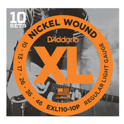 D'Addario EXL110-10P corde d'instrument de musique Electrique 60 pièce(s) Acier Guitare