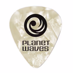 Planet Waves 1CWP2-10, Celluloïd, Perle, Blanc, Monochromatique, Standard, Light/fin, 0,5 mm
