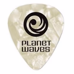 Planet Waves 1CWP6-10, Celluloïd, Perle, Blanc, Monochromatique, Standard, Épais/lourd, 1 mm