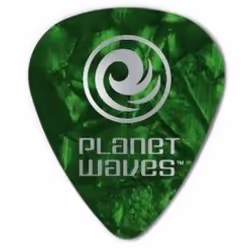 Planet Waves 1CGP6-10, Celluloïd, Vert, Perle, Monochromatique, Standard, Épais/lourd, 1 mm
