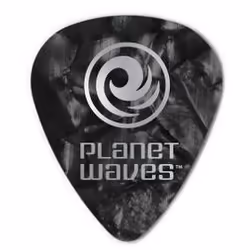Planet Waves 1CBKP6-25, Celluloïd, Noir, Perle, Monochromatique, Standard, Épais/lourd, 1 mm