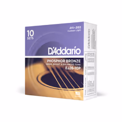 D'Addario EJ26-10P, Guitare, Acoustique, 60 pièce(s)