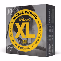 D'Addario EXL125-10P, Guitare, Acier, Electrique, 60 pièce(s)