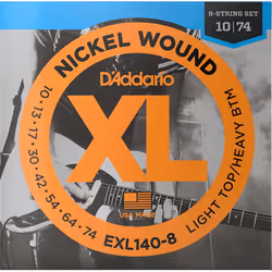 D'Addario EXL140-8, Guitare, Acier, Electrique, 8 pièce(s)