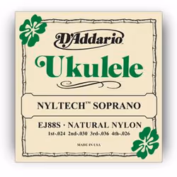 D'Addario EJ88S, Guitare, Nyltech, Ukulélé, 4 pièce(s)