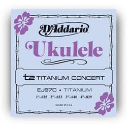 D'Addario EJ87C corde d'instrument de musique Ukulélé 4 pièce(s) Guitare