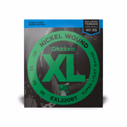 D'Addario EXL220BT corde d'instrument de musique Basse 4 pièce(s) Acier Guitare