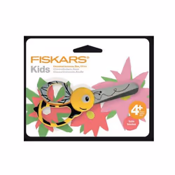 Fiskars 003665 ciseaux à bouts ronds Universel Découpe droite Noir, Gris, Jaune