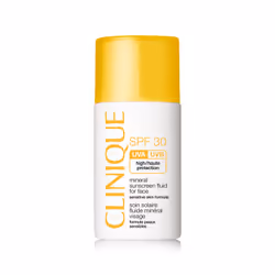 Clinique SPF 30 Mineral Sunscreen Fluid for Face, Crème d’écran solaire, Visage, Bouteille, Protection, Tous types de peau, 3 ...