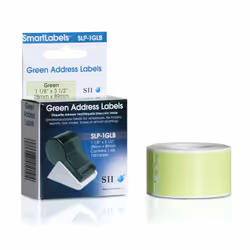 Seiko Instruments SLP-1GLB, Vert, Imprimante d'étiquette adhésive, 8,9 cm, 2,8 cm, 130 pièce(s), 130 pièce(s)