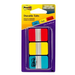 Post-It Tabs, 1 inch Solid, Red, Yellow, Blue, 22 Tabs/Color, 66/Dispenser languette auto-adhésive Bleu, Rouge, Jaune