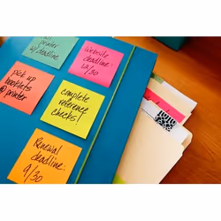 Post-It Pop-up Notes, 3 in x 3 in, Cape Town Collection, 5 Pads/Pack Bleu, Orange, Rose, Jaune Auto-adhésif