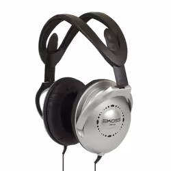 Koss UR18, Avec fil, 25 - 15000 Hz, Musique, Écouteurs, Noir, Argent
