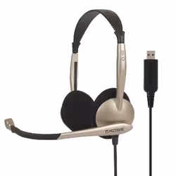 Koss CS100 USB, Avec fil, Appels/Musique, 30 - 16000 Hz, Casque, Beige