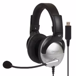 Koss SB45 USB, Avec fil, Bureau/Centre d'appels, 18 - 20000 Hz, Casque, Noir, Argent