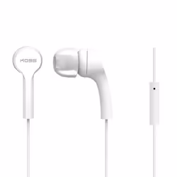 Koss KEB9i, Avec fil, 18 - 20000 Hz, Appels/Musique, Écouteurs, Blanc