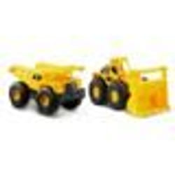 Véhicule de chantier - Pack de 2 véhicules - Camion Benne et Chargeur Frontal Caterpillar