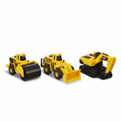 Funrise CAT - 3 ENGINS CHANTIER METAL 10 CM, Ensemble de véhicules, 3 an(s), Multicolore