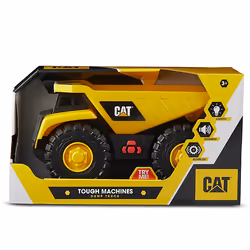 Camion Benne Sons et lumières avec vibrations Cat Tough Machines 25 cm