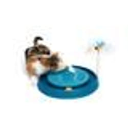 Jouet pour chat - CATIT - Circuit avec balle et herbe à chat - Bandes de massage multiples - Abeille à ressort