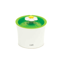Catit Flower Fountain gamelle et abreuvoir pour chiens et chats Plastique Vert, Blanc Chat Fontaine à eau automatique pour animaux de compagnie