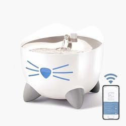 Catit 43751 gamelle et abreuvoir pour chiens et chats Plastique, Acier inoxydable Blanc Chat Fontaine à eau automatique pour animaux de compagnie