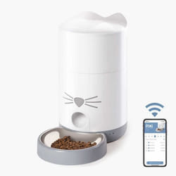 Catit 43752 gamelle et abreuvoir pour chiens et chats Plastique, Acier inoxydable Blanc Chat Distributeur automatique pour animaux de compagnie