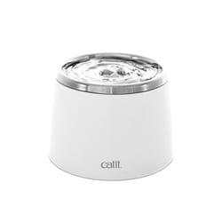Catit Stainless Steel Drinking Fountain gamelle et abreuvoir pour chiens et chats Plastique, Acier inoxydable Blanc Chat Fontaine à eau automatique pour animaux de compagnie