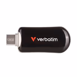 Verbatim 30225, 128 Go, USB Type-C, 3.2 Gen 1 (3.1 Gen 1), 100 Mo/s, Sans capuchon, Noir