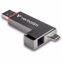 Verbatim Dual QuickStick, 128 Go, USB Type-A / USB Type-C, 3.2 Gen 1 (3.1 Gen 1), 510 Mo/s, Autres, Gris