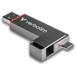 Verbatim Dual QuickStick lecteur USB flash 256 Go USB Type-A / USB Type-C 3.2 Gen 1 (3.1 Gen 1) Gris