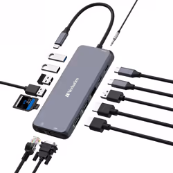 Verbatim CMH-14 USB Type-C 5000 Mbit/s Argent