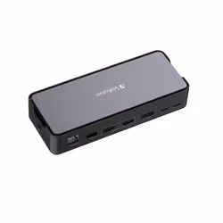 Verbatim CDS-15, Avec fil, USB 3.2 Gen 1 (3.1 Gen 1) Type-C, 100 W, 3,5 mm, 1000 Mbit/s, Noir, Gris