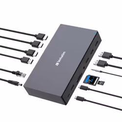 Verbatim CDS-17 Avec fil USB 3.2 Gen 1 (3.1 Gen 1) Type-C Noir, Gris - Vue supplémentaire 4