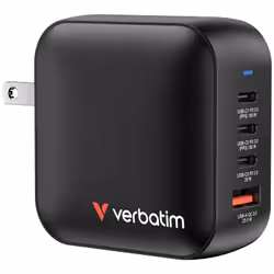 Verbatim Mini GaN Charger 100W, Intérieure, Secteur, Noir