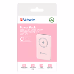 Verbatim Charge 'n' Go Lithium Polymère (LiPo) 5000 mAh Recharge sans fil Rose - Vue supplémentaire 4