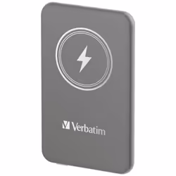 Verbatim Charge 'n' Go, 5000 mAh, Lithium Polymère (LiPo), Quick Charge 3.0, Recharge sans fil, Gris