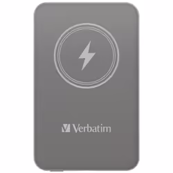 Verbatim Charge 'n' Go Lithium Polymère (LiPo) 5000 mAh Recharge sans fil Gris