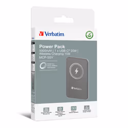 Verbatim Charge 'n' Go Lithium Polymère (LiPo) 5000 mAh Recharge sans fil Gris - Vue supplémentaire 5
