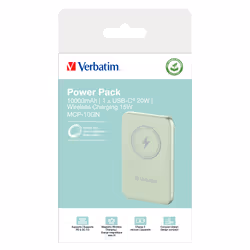 Verbatim Charge 'n' Go Lithium Polymère (LiPo) 10000 mAh Recharge sans fil Vert - Vue supplémentaire 4