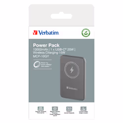Verbatim Charge 'n' Go Lithium Polymère (LiPo) 10000 mAh Recharge sans fil Gris - Vue supplémentaire 4