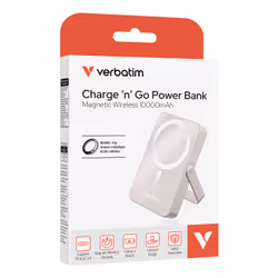 Verbatim Charge 'n' Go Magnetic Wireless Lithium Polymère (LiPo) 10000 mAh Recharge sans fil Rose - Vue supplémentaire 3