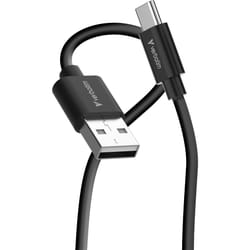 Verbatim 32393 Câble USB USB-A vers USB-C USB 2.0 1 m lot de 2 Noir, Blanc