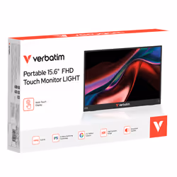 Verbatim Portable 15.6" FHD Touch Monitor LIGHT Moniteur portable Noir 39,6 cm (15.6") LCD 1920 x 1080 pixels - Vue supplémentaire 6