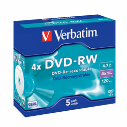 Verbatim VB-DMW44JC, DVD-RW, 120 mm, Boîtier double, 1 pièce(s), 4,7 Go