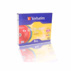 Verbatim DVD-RW Multicouleur 5 Unités 4x 4,7 GB