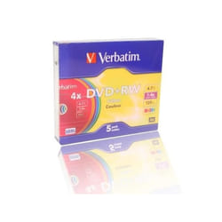 Verbatim DVD-RW Multicouleur 5 Unités 4x 4,7 GB
