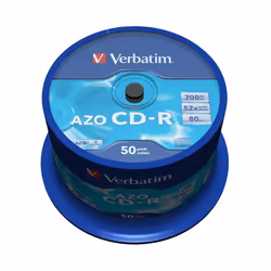 Verbatim CD-R AZO Crystal, 52x, CD-R, 120 mm, 700 Mo, Fuseau, 50 pièce(s)