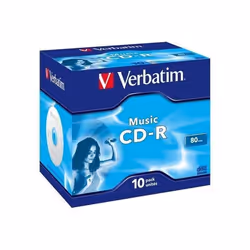 Verbatim Music CD-R, 16x, CD-R, 700 Mo, Coffret à bijoux, 10 pièce(s)
