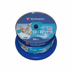 Verbatim CD-R AZO Wide Inkjet Printable no ID